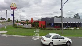 The foster carers stopped with William and his sister at Raymond Terrace McDonalds.